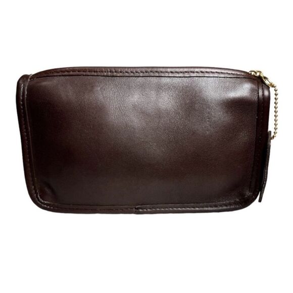 Coach 7165 Brown Mahogany Vintage Chunky Makeup Case Original Hang Tag And Chain - Picture 3 of 12